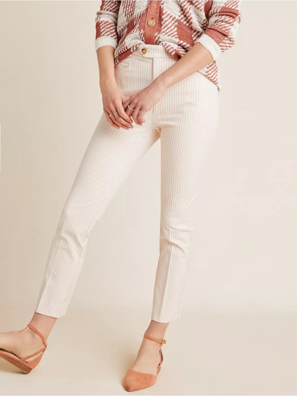 Anthropologie The Essential Slim Striped Pants - 6